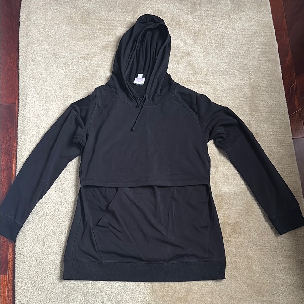 Boob Design Black Maternity Hoodie
